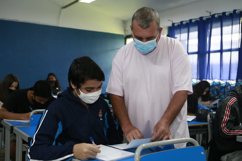 Prefeitura iniciou a retomada das aulas presenciais de maneira gradativa | Helder Lima/PMG